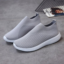 Load image into Gallery viewer, Women Casual Shoes Light Sneakers Breathable Mesh Summer knitted Vulcanized Shoes Outdoor Slip-On Sock Shoes Plus Size Tennis