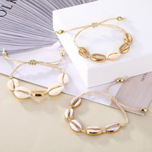 Load image into Gallery viewer, IPARAM Bohemia Vintage Shell Rope Chain Bracelet Women Beach Sea Shell Bracelet Anklet Jewelry Party Gift Wholesale