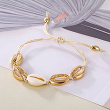 Load image into Gallery viewer, IPARAM Bohemia Vintage Shell Rope Chain Bracelet Women Beach Sea Shell Bracelet Anklet Jewelry Party Gift Wholesale