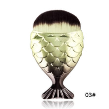 Load image into Gallery viewer, Fashion 5 Color Women Beauty Soft Fish Scale Mermaid Bottom Powder Blush Face Cheek Colorful Hair Makeup Cosmetics Brush