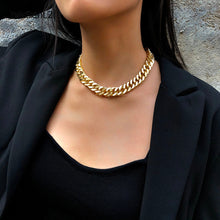Load image into Gallery viewer, IngeSight.Z Punk Hip Hop Curb Cuban Thick Short Choker Necklace Men Simple Minimalist Chunky Collar Necklace Women Jewelry Party