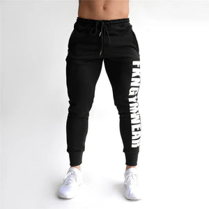 2019 Autumn Gyms Men's Pants Joggers Skinny Sweat Pants printing Tights Sweatpants For Men Side Zipper Sheer Trouser Pants