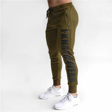Load image into Gallery viewer, 2019 Autumn Gyms Men&#39;s Pants Joggers Skinny Sweat Pants printing Tights Sweatpants For Men Side Zipper Sheer Trouser Pants

