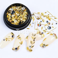 Load image into Gallery viewer, 1 Jar  gold silver bar metal 3d nail art decorations caviar beads rhinestones bullion strass nails accessories manicure tool
