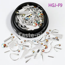Load image into Gallery viewer, 1 Jar  gold silver bar metal 3d nail art decorations caviar beads rhinestones bullion strass nails accessories manicure tool
