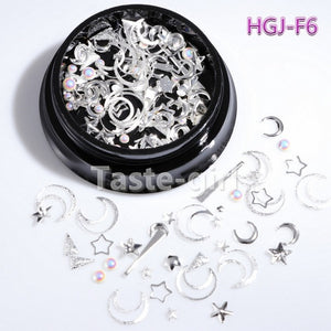 1 Jar  gold silver bar metal 3d nail art decorations caviar beads rhinestones bullion strass nails accessories manicure tool