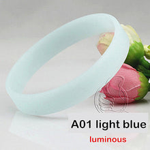 Load image into Gallery viewer, Never Give Up Glow In Dark Silicone Bracelet Men Women Teens Motivational Luminous Sport Rubber Wristband Hologram Cuff Bangle
