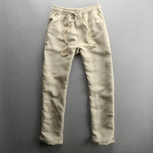 Load image into Gallery viewer, Men 2019 Summer Fashion Brand Solid Color Cotton Linen Thin Straight Pants Male Casual Loose Simple Trousers Blue Khaki Pants
