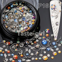 Load image into Gallery viewer, 1 Jar  gold silver bar metal 3d nail art decorations caviar beads rhinestones bullion strass nails accessories manicure tool
