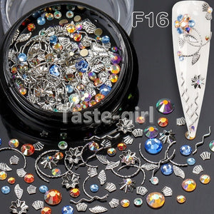 1 Jar  gold silver bar metal 3d nail art decorations caviar beads rhinestones bullion strass nails accessories manicure tool
