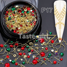 Load image into Gallery viewer, 1 Jar  gold silver bar metal 3d nail art decorations caviar beads rhinestones bullion strass nails accessories manicure tool
