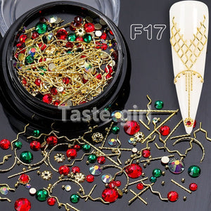 1 Jar  gold silver bar metal 3d nail art decorations caviar beads rhinestones bullion strass nails accessories manicure tool