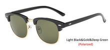 Load image into Gallery viewer, LeonLion  Polarized Semi-Rimless Sunglasses Women/Men Polarized UV400 Classic Brand Designer Retro Oculos De Sol Gafas
