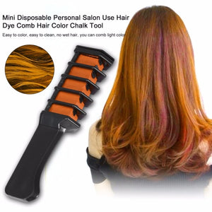 Fashion 6 Colors Mini Disposable Personal Use Hair Chalk Color Comb Dye Kits Temporary party Cosplay Salon Hairs Dyeing TSLM2