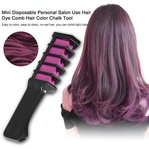 Fashion 6 Colors Mini Disposable Personal Use Hair Chalk Color Comb Dye Kits Temporary party Cosplay Salon Hairs Dyeing TSLM2