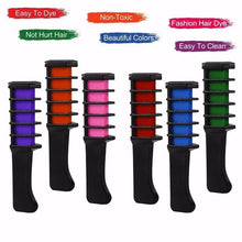 Load image into Gallery viewer, Fashion 6 Colors Mini Disposable Personal Use Hair Chalk Color Comb Dye Kits Temporary party Cosplay Salon Hairs Dyeing TSLM2
