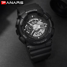 Load image into Gallery viewer, PANARS Outdoor Sport White Digital Watch Men Women Alarm Clock 5Bar Waterproof Shock Military Watches LED Display Shock Watch
