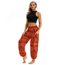 Load image into Gallery viewer, Fashion Bohemian Loose Pant Women Casual Print Travel Lounge Festival Beach High Waist Pant Штаны для йоги Droppship 10 Colors
