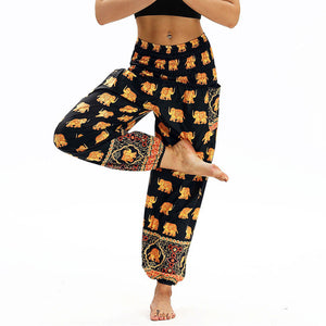 Fashion Bohemian Loose Pant Women Casual Print Travel Lounge Festival Beach High Waist Pant Штаны для йоги Droppship 10 Colors