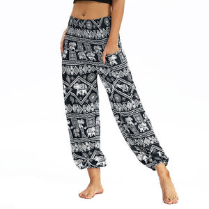 Fashion Bohemian Loose Pant Women Casual Print Travel Lounge Festival Beach High Waist Pant Штаны для йоги Droppship 10 Colors