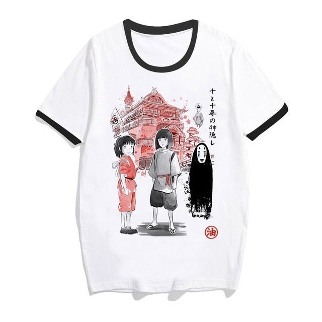 totoro Spirit Away t shirt women Studio Ghibli femme Japanese Anime cartoon tshirt t-shirt Miyazaki Hayao clothes female kawaii