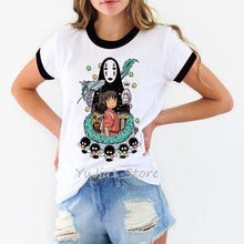 Load image into Gallery viewer, totoro Spirit Away t shirt women Studio Ghibli femme Japanese Anime cartoon tshirt t-shirt Miyazaki Hayao clothes female kawaii
