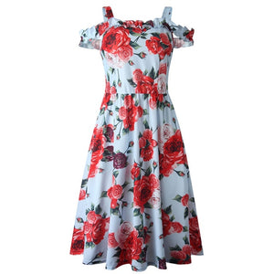Sexy floral dress women sleeveless beach party dress female elegant dress bodycon sundress down swing dress 2020 female frock