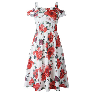 Sexy floral dress women sleeveless beach party dress female elegant dress bodycon sundress down swing dress 2020 female frock
