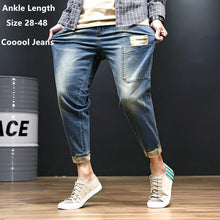 Load image into Gallery viewer, Black Jeans Men Denim Blue Jean Distressed Mens Jogger Pants Hip Hop Harem Stretch Man Teenager Trousers Plus Size 42 44 46 48
