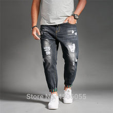 Load image into Gallery viewer, Ripped Jeans For Men Blue Black Denim Mens Jean Homme Harem Hip Hop Plus Size Trousers 44 46 48 Mens Uomo Fashions Jogger Pants
