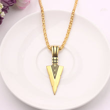 Load image into Gallery viewer, Men&#39;s  Design Matte Black Long Necklace with Arrow Pendant Jewelry Chain Hip Hop Punk Rock Christmas Halloween Gift For Men Wome
