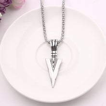 Load image into Gallery viewer, Men&#39;s  Design Matte Black Long Necklace with Arrow Pendant Jewelry Chain Hip Hop Punk Rock Christmas Halloween Gift For Men Wome
