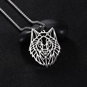 Teamer Wolf Necklace for Men Women Punk Stainless Steel Animal Pendant Necklaces Beer Cat Rabbit Box Chain Amulet Jewelry Gift