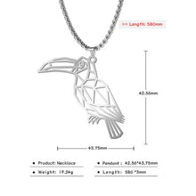 Load image into Gallery viewer, Teamer Wolf Necklace for Men Women Punk Stainless Steel Animal Pendant Necklaces Beer Cat Rabbit Box Chain Amulet Jewelry Gift
