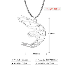 Teamer Wolf Necklace for Men Women Punk Stainless Steel Animal Pendant Necklaces Beer Cat Rabbit Box Chain Amulet Jewelry Gift