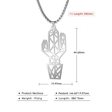 Load image into Gallery viewer, Teamer Wolf Necklace for Men Women Punk Stainless Steel Animal Pendant Necklaces Beer Cat Rabbit Box Chain Amulet Jewelry Gift
