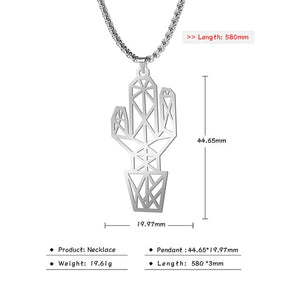 Teamer Wolf Necklace for Men Women Punk Stainless Steel Animal Pendant Necklaces Beer Cat Rabbit Box Chain Amulet Jewelry Gift