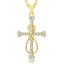 Load image into Gallery viewer, Retro Christian Jesus Single Titanium Scripture Cross Necklace Stainless Steel Black Prayer Choker Cross Pendants For Men Colar
