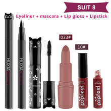 Load image into Gallery viewer, 4pcs/set Cat Makeup Sets Including Lipstick, Eyeliner,Mascara, Eyeshadow, Makeup Kit Women Cosmetics Bag for Gifts
