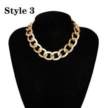 Load image into Gallery viewer, Punk Miami Cuban Choker Necklace Collar Statement Hip Hop Big Chunky Aluminum Gold Color Thick Chain Necklace Women Jewelry
