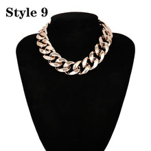 Load image into Gallery viewer, Punk Miami Cuban Choker Necklace Collar Statement Hip Hop Big Chunky Aluminum Gold Color Thick Chain Necklace Women Jewelry
