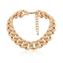 Load image into Gallery viewer, Punk Miami Cuban Choker Necklace Collar Statement Hip Hop Big Chunky Aluminum Gold Color Thick Chain Necklace Women Jewelry
