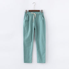 Load image into Gallery viewer, Lace Up Summer Pants Women Sweatpants Pantalon Femme Candy Colors Cotton Linen Harem Pants Casual Plus Size Trousers Women C5212
