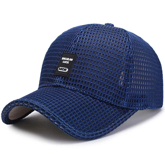 Top Level Summer Baseball Hat For Men Breathable Mesh Trucker Cap Fashion Curved Visor Casquette Homme Casual Women Sun Caps