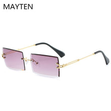 Load image into Gallery viewer, Luxury Brand Rectangle Ladies Sunglasses Women 2020 Rimless Square Polarized Sun Glasses For Ladies Zonnebril Dames Vrouwen Bril
