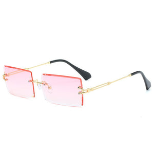 Luxury Brand Rectangle Ladies Sunglasses Women 2020 Rimless Square Polarized Sun Glasses For Ladies Zonnebril Dames Vrouwen Bril