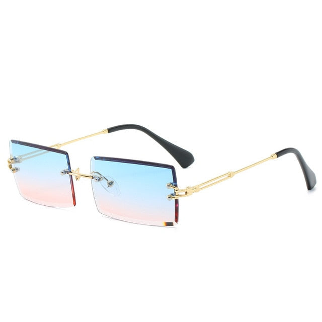 Luxury Brand Rectangle Ladies Sunglasses Women 2020 Rimless Square Polarized Sun Glasses For Ladies Zonnebril Dames Vrouwen Bril