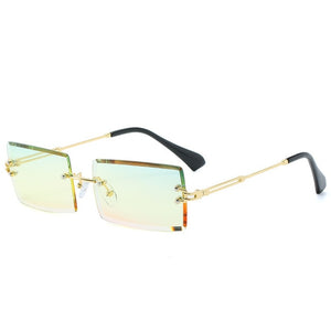Luxury Brand Rectangle Ladies Sunglasses Women 2020 Rimless Square Polarized Sun Glasses For Ladies Zonnebril Dames Vrouwen Bril