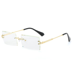 Luxury Brand Rectangle Ladies Sunglasses Women 2020 Rimless Square Polarized Sun Glasses For Ladies Zonnebril Dames Vrouwen Bril