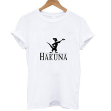 Load image into Gallery viewer, Showtly HAKUNA MATATA Female T Shirt Summer Women 2019 Short Sleeve Print Cartoon Tshirt White Black Cute Harajuku T-shirts
